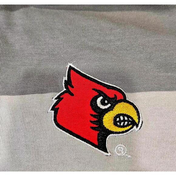 Colosseum St. Louis Cardinals Long Sleeve Rugby Striped Polo Shirt Size L - Picture 4 of 7